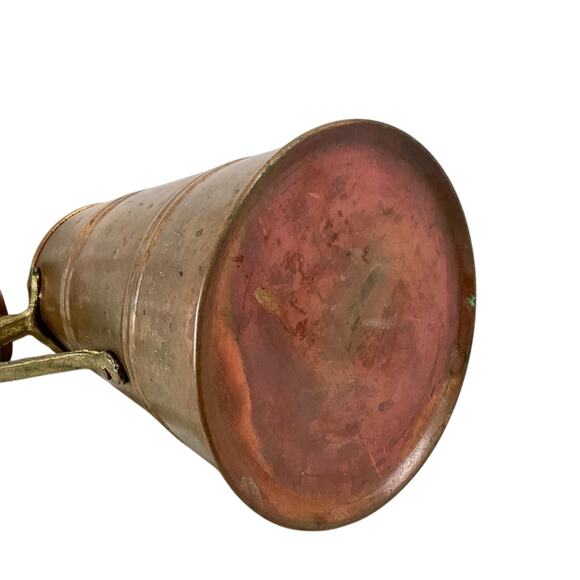 Vintage Copper Pitcher With Hinged Lid - Picture 3 of 6